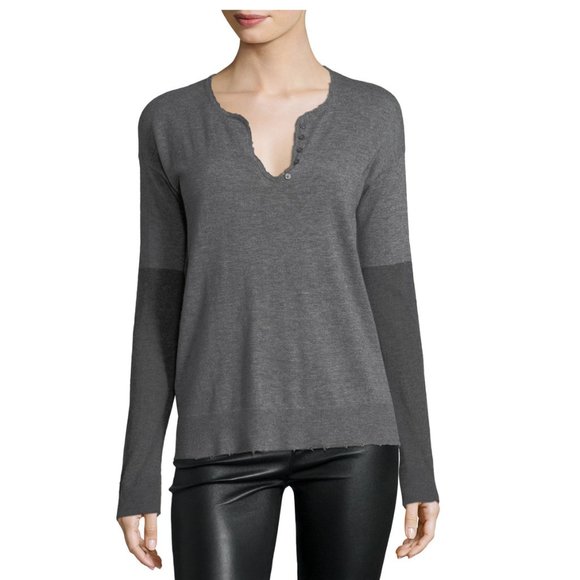 ZADIG & VOLTAIRE Celsa cashmere Henley sweater - Picture 1 of 8